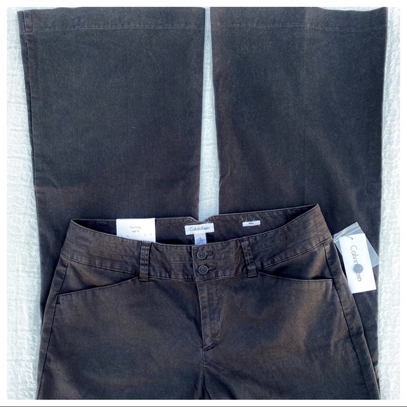 NWT Calvin Klein “The Riley” High Rise Waist Flare Leg Dress Jeans Slacks Pants - Picture 4 of 16